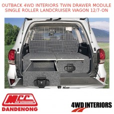 OUTBACK 4WD INTERIORS TWIN DRAWER MODULE SINGLE ROLLER LANDCRUISER WAGON 12/7-ON